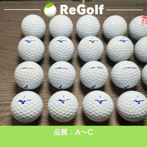 【中古】 ロストボール ミズノ RB566 混合 ホワイト 20球 ACランク ゴルフボール リゴルフ
