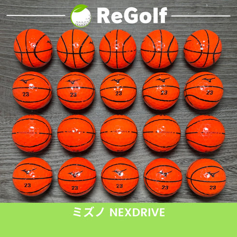 【中古】 ロストボール ミズノ ミズノゴルフ ネクスドライブ スポーツボールシリーズ バスケ オレンジ 20球 ACランク ゴルフボール リゴルフ