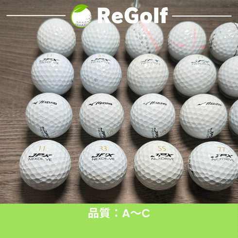 【中古】 ロストボール ミズノ JPX ネクスドライブ ホワイト 20球 ACランク ゴルフボール リゴルフ