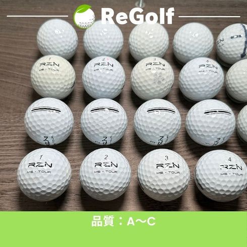【中古】 ロストボール RZN Golf レジン ゴルフ MS ツアー ホワイト 20球 ACランク ゴルフボール リゴルフ