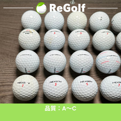【中古】 ロストボール ブリヂストン NEXGEN ネクスジェン ツアースペック ホワイト 年式混合 20球 ACランク ゴルフボール リゴルフ