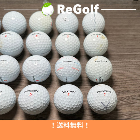 【中古】 ロストボール ブリヂストン NEXGEN ネクスジェン ツアースペック ホワイト 年式混合 20球 ACランク ゴルフボール リゴルフ