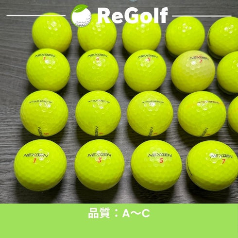 【中古】 ロストボール ネクスジェン ツアースペック イエロー 年式混合 20球 ACランク ゴルフボール リゴルフ