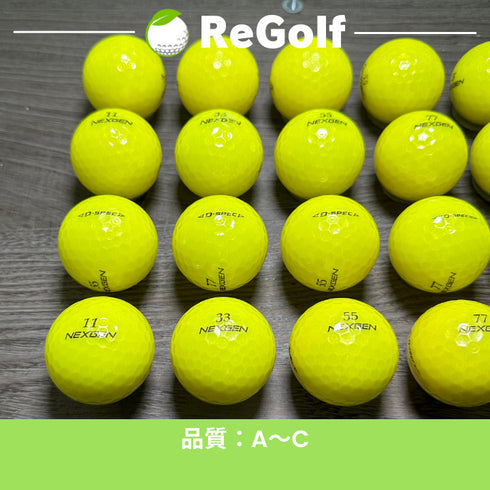 【中古】 ロストボール ブリヂストン NEXGEN ネクスジェン D-SPEC Dスペック イエロー 年式混合 20球 ACランク ゴルフボール リゴルフ