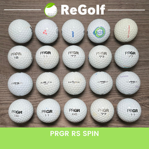 【中古】 ロストボール PRGR プロギア RS スピン ホワイト 20球 ACランク ゴルフボール リゴルフ