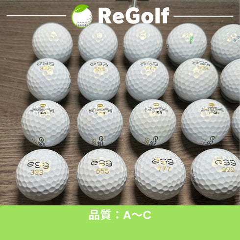 【中古】 ロストボール PRGR プロギア スーパーエッグ パール 20球 ACランク ゴルフボール リゴルフ