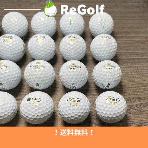 【中古】 ロストボール PRGR プロギア スーパーエッグ パール 20球 ACランク ゴルフボール リゴルフ