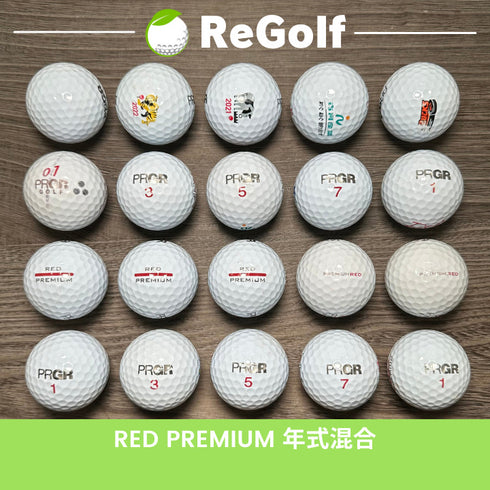 【中古】 ロストボール PRGR プロギア レッドプレミアム ホワイト 年式混合 20球 ACランク ゴルフボール リゴルフ
