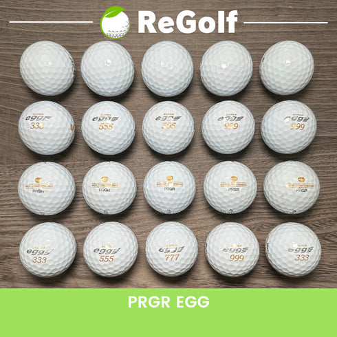 【中古】 ロストボール PRGR プロギア スーパーエッグ ホワイト 20球 ACランク ゴルフボール リゴルフ