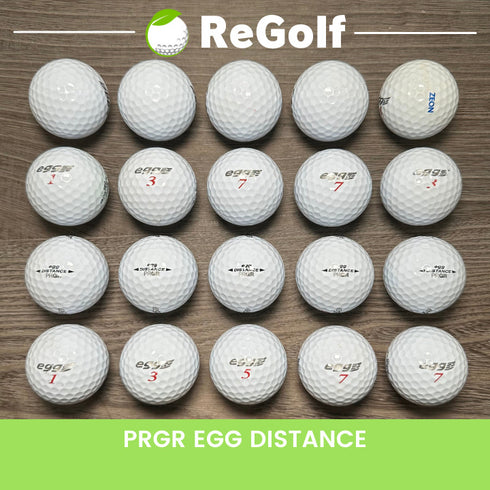 【中古】 ロストボール PRGR プロギア エッグ ディスタンス ホワイト 20球 ACランク ゴルフボール リゴルフ