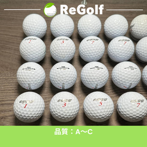 【中古】 ロストボール PRGR プロギア エッグ ディスタンス ホワイト 20球 ACランク ゴルフボール リゴルフ