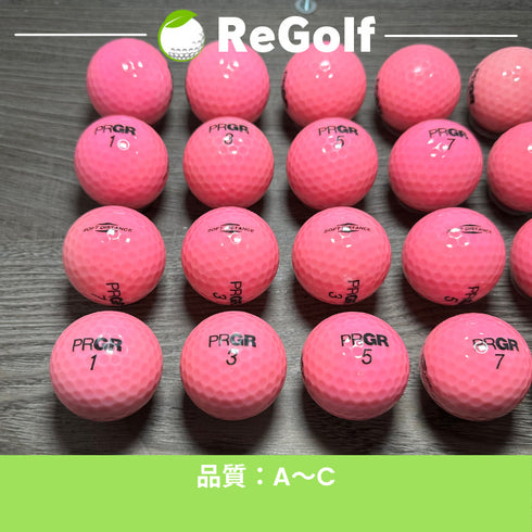 【中古】 ロストボール PRGR プロギア ソフトディスタンス ピンク 20球 ACランク ゴルフボール リゴルフ