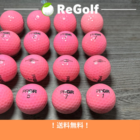 【中古】 ロストボール PRGR プロギア ソフトディスタンス ピンク 20球 ACランク ゴルフボール リゴルフ