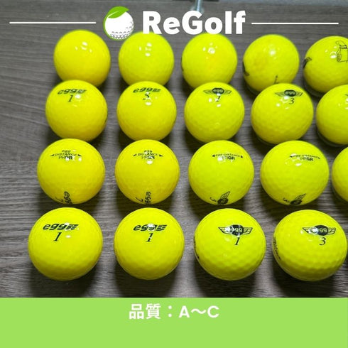 【中古】 ロストボール プロギア エッグ ディスタンス イエロー 20球 ACランク ゴルフボール リゴルフ