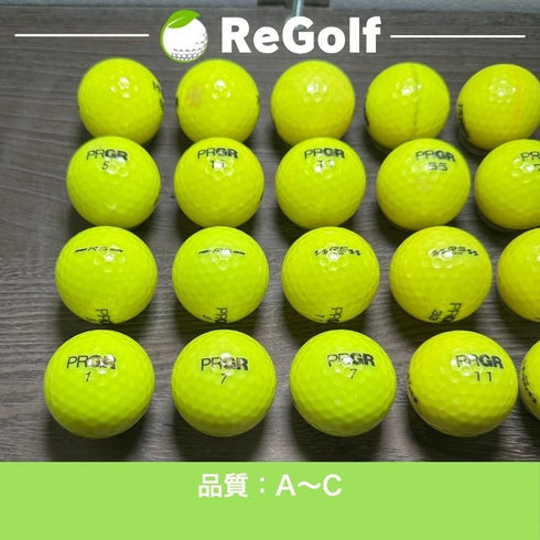 【中古】 ロストボール PRGR プロギア RS スピン 年式混合 イエロー 20球 ACランク ゴルフボール リゴルフ