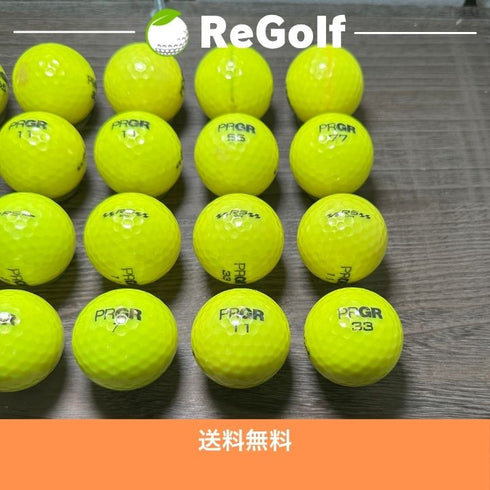【中古】 ロストボール PRGR プロギア RS スピン 年式混合 イエロー 20球 ACランク ゴルフボール リゴルフ