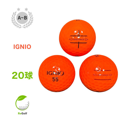 【中古】 ロストボール IGNIO イグニオ ディスタンス オレンジ 20球 ABランク ゴルフボール リゴルフ