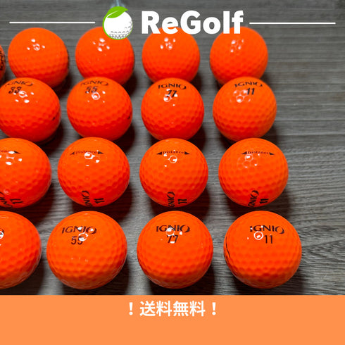 【中古】 ロストボール IGNIO イグニオ ディスタンス オレンジ 20球 ABランク ゴルフボール リゴルフ