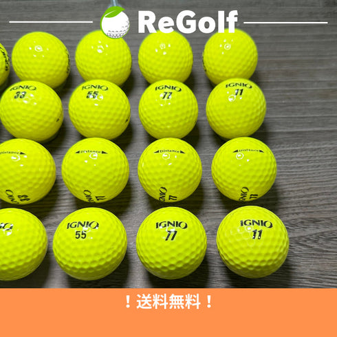 【中古】 ロストボール IGNIO イグニオ ディスタンス イエロー 20球 ABランク ゴルフボール リゴルフ