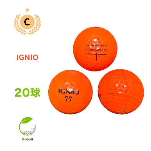 【中古】 ロストボール イグニオ 銘柄混合 オレンジ 20球 Cランク ゴルフボール リゴルフ