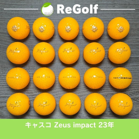 【中古】 ロストボール キャスコ ゼウスインパクト オレンジ 2023年モデル 20球 ACランク ゴルフボール リゴルフ