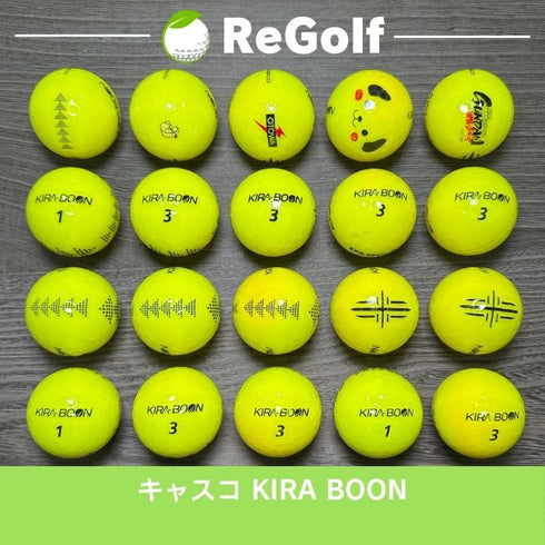 【中古】 ロストボール キャスコ KIRA キラ ブーン イエロー 年式混合 20球 ACランク ゴルフボール リゴルフ