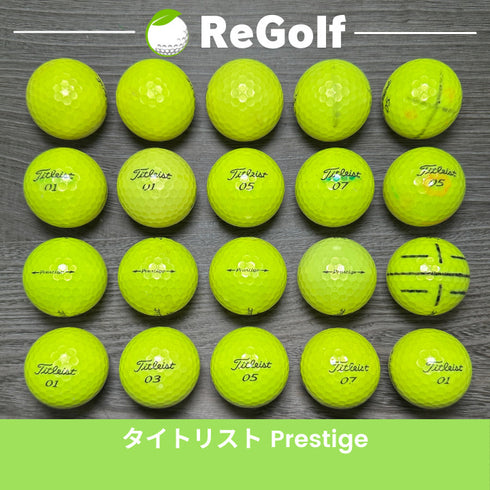 【中古】 ロストボール タイトリスト プレステージ イエロー 年式混合 20球 ACランク ゴルフボール リゴルフ
