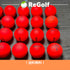 【中古】 ロストボール カラーボール マットカラー レッド 銘柄混合 20球 ABランク ゴルフボール リゴルフ