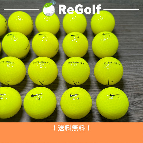 【中古】 ロストボール NIKE Golf ナイキ TI ベロシティ イエロー 20球 ACランク ゴルフボール リゴルフ