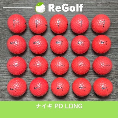 【中古】 ロストボール ナイキ PD ロング ピンク 20球 ACランク ゴルフボール リゴルフ