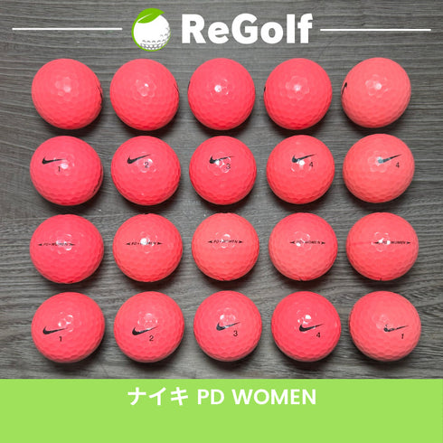 【中古】 ロストボール NIKE Golf ナイキ PD ウーマン ピンク 20球 ACランク ゴルフボール リゴルフ
