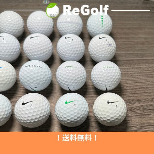 【中古】 ロストボール NIKE Golf ナイキ PD ソフト ホワイト 20球 ACランク ゴルフボール リゴルフ