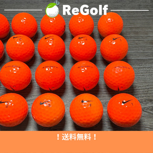 【中古】 ロストボール NIKE Golf ナイキ PD ソフト オレンジ 20球 ACランク ゴルフボール リゴルフ