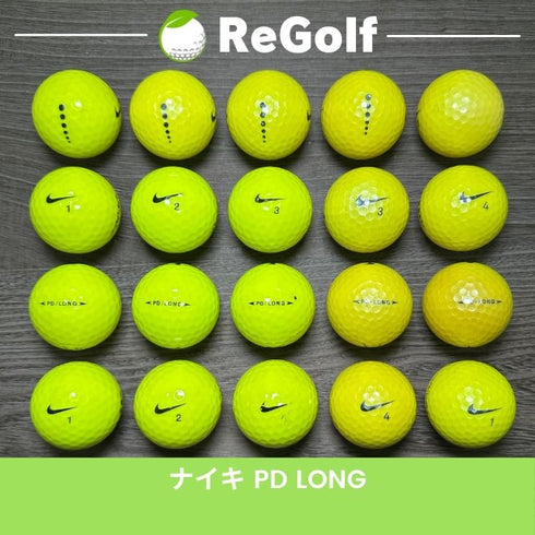 【中古】 ロストボール NIKE GOLF ナイキ PD ロング イエロー 20球 ACランク ゴルフボール リゴルフ