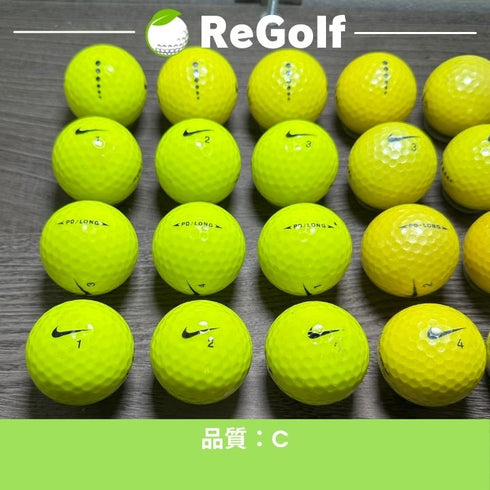 【中古】 ロストボール NIKE GOLF ナイキ PD ロング イエロー 20球 ACランク ゴルフボール リゴルフ