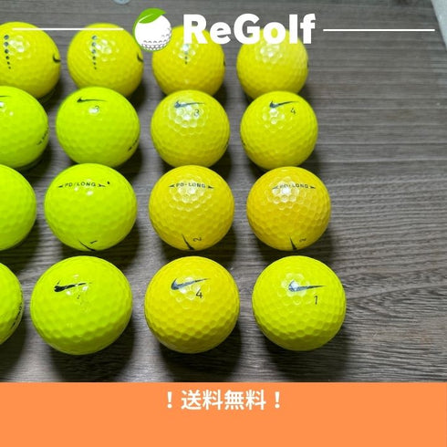 【中古】 ロストボール NIKE GOLF ナイキ PD ロング イエロー 20球 ACランク ゴルフボール リゴルフ