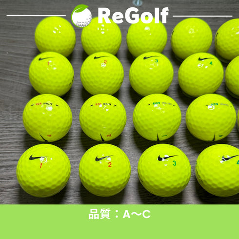 【中古】 ロストボール NIKE Golf ナイキ RZN レジンホワイト イエロー 年式混合 20球 ACランク ゴルフボール リゴルフ