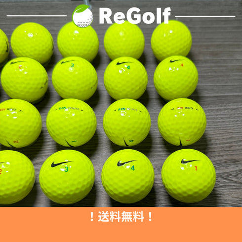 ロストボール NIKE Golf ナイキ RZN レジンホワイト イエロー 年式混合 20球 ACランク ゴルフボール