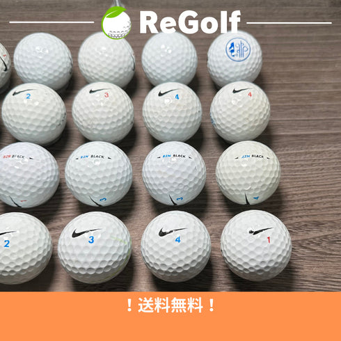 【中古】 ロストボール NIKE Golf ナイキ RZN レジンブラック ホワイト 年式混合 20球 ACランク ゴルフボール リゴルフ