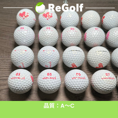 【中古】 ロストボール ビバハート パールホワイト 年式混合 20球 ACランク ゴルフボール リゴルフ