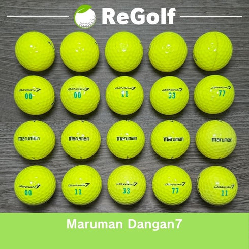 【中古】 ロストボール マルマン ダンガン7 イエロー 20球 ACランク ゴルフボール リゴルフ