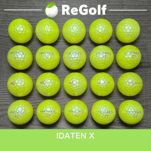 【中古】 ロストボール イダテン X イエロー 年式混合 20球 ACランク ゴルフボール リゴルフ
