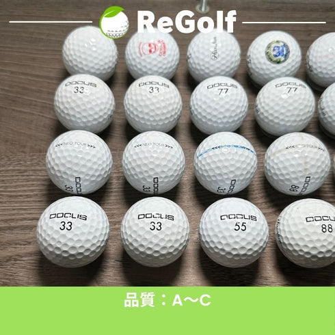 【中古】 ロストボール DOCUS NEO TOUR ホワイト 20球 ACランク ゴルフボール リゴルフ