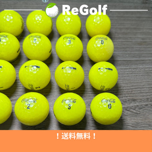 【中古】 ロストボール コカコーラ ゴルフボール イエロー 20球 ACランク ゴルフボール リゴルフ