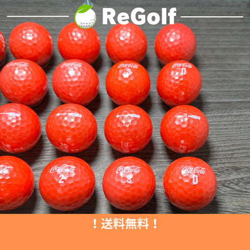 【中古】 ロストボール コカコーラ ゴルフボール レッド 20球 ACランク ゴルフボール リゴルフ