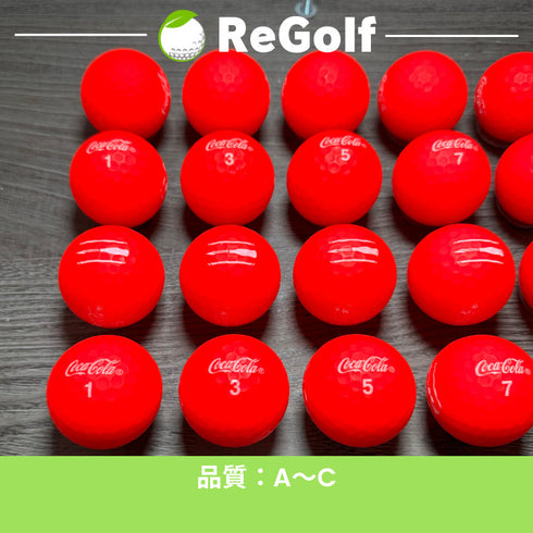 【中古】 ロストボール コカコーラ ゴルフボール マットレッド 20球 ACランク ゴルフボール リゴルフ