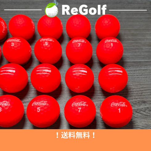 【中古】 ロストボール コカコーラ ゴルフボール マットレッド 20球 ACランク ゴルフボール リゴルフ