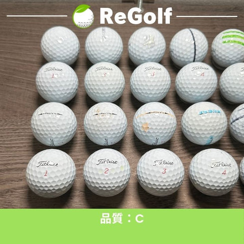 ロストボール タイトリスト ー Pro V1x レフトダッシュ 17年モデル 20球 Cランク ゴルフボール