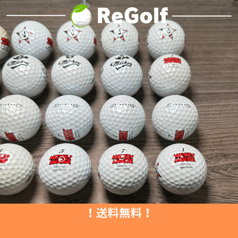 ロストボール アルペン ディズニー ミッキーマウス ゴルフボール パール 年式混合 20球 ACランク ゴルフボール