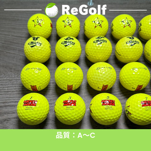【中古】 ロストボール アルペン ディズニー ミニーマウス ゴルフボール イエロー 年式混合 20球 ACランク ゴルフボール リゴルフ